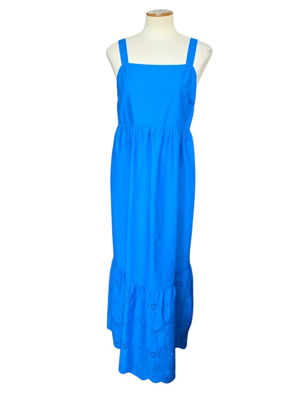Loft Outlet Blue Eyelet Hem Midi Maxi Sundress Womens Size 10 Petite